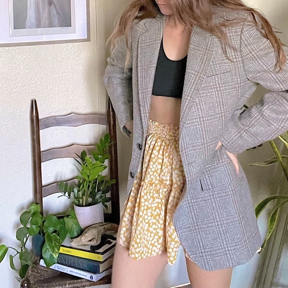 Oh Polly Australia yellow ruffled high waist mini skirt y2k - Picture 1 of 8